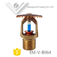 EM-V-B064 antiferrugem latão Pendent Fire Fighting Sprinkler Cabeça Bocal